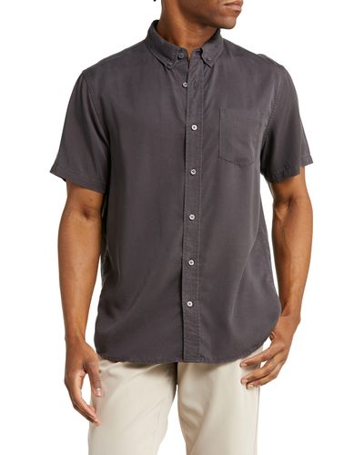 Slate & Stone Short Sleeve Button-down Collar Shirt - Gray