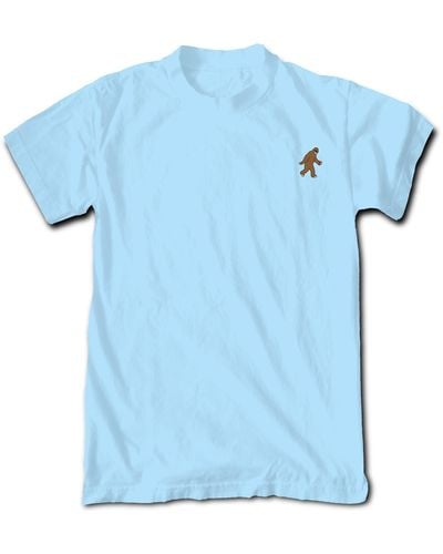 Riot Society Embroidered Bigfoot Cotton T-shirt - Blue