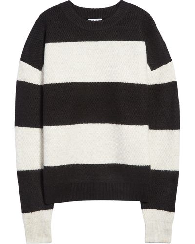 TOPSHOP Knitted Exposed Seam Sweater - Black