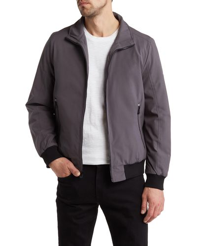 Nautica Transitional Water Resistant Bomber Jacket - Gray