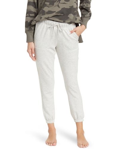 90 Degrees Terry Brushed Knit Sweatpants - Gray