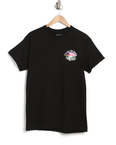 Retrofit Its On The House Cotton Graphic T-shirt - Black