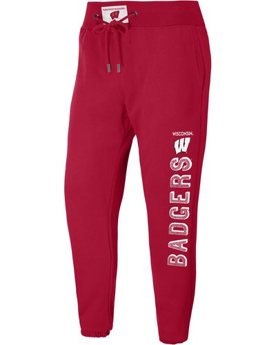 WEAR by Erin Andrews College Of Wisconsin Badgers French Terry Sweatpants - Red