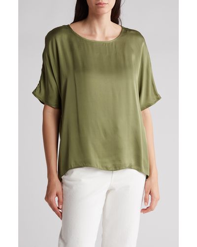 Vince Camuto High-low Baggy T-shirt - Green