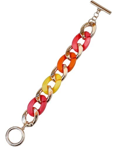 Jardin Multi Color Acrylic Curb Chain Bracelet - Metallic