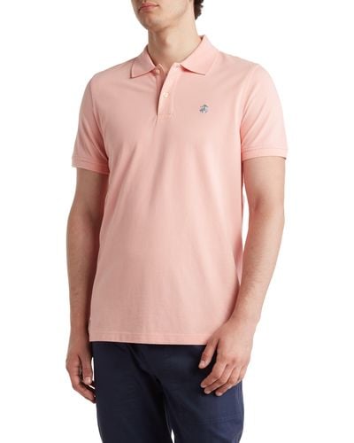 Brooks Brothers Solid Piqué Polo - Pink