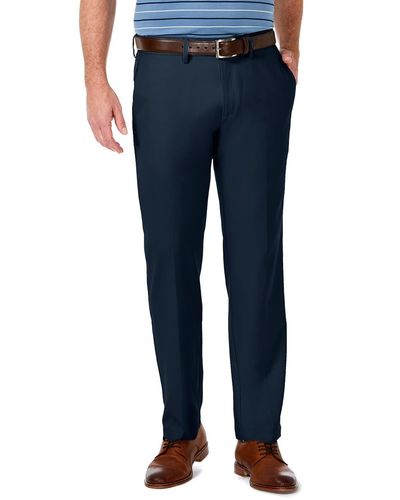 Haggar Cool 18® Pro Straight Fit Flat Front Pant - Blue