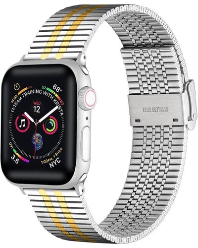 The Posh Tech Two-tone Stainless Steel Apple Watch® Watchband - Black