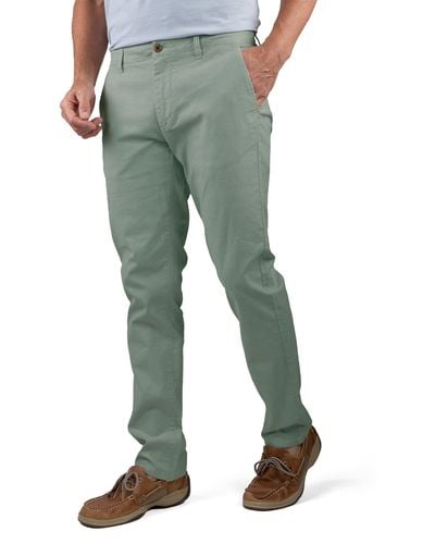 Tailor Vintage Puretec Cool® Linen & Cotton Chino Pants - Green