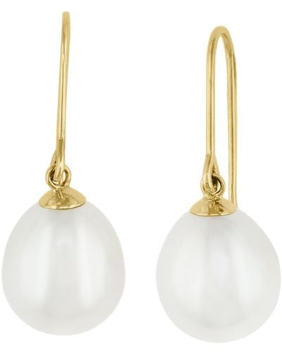 Effy 14k Gold Cultured Pearl Drop Earrings - White