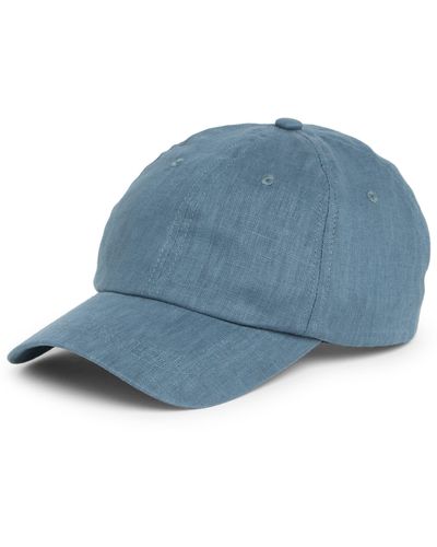 Melrose and Market Linen Baseball Cap - Blue