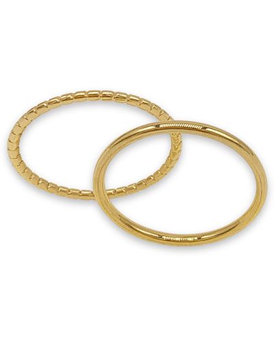 Adornia Water Resistant Stack Rings - Yellow