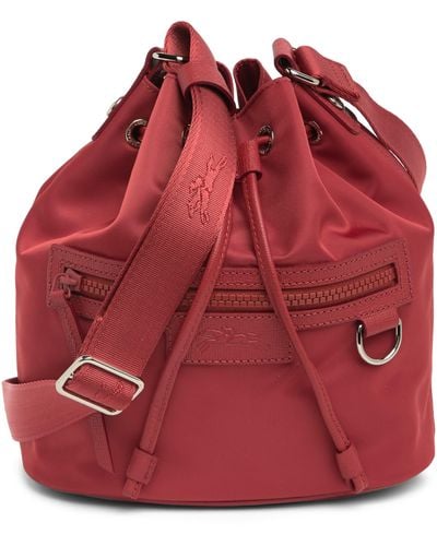 Longchamp Neoprene Bucket Bag - Red