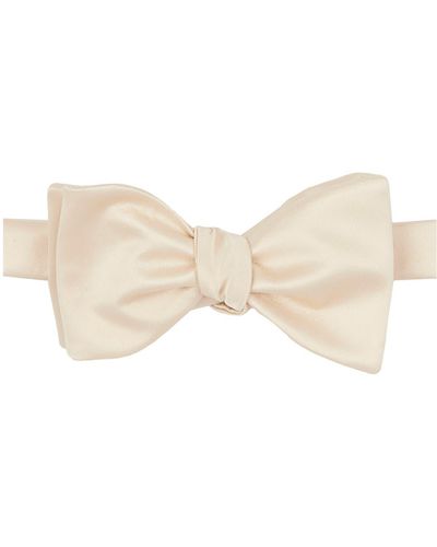 Con.struct Solid Satin Bow Tie - Natural