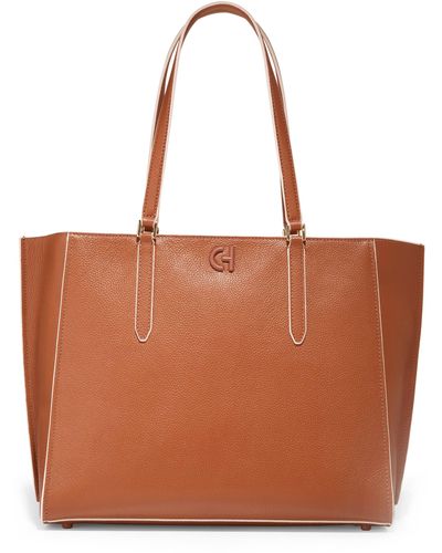 Cole Haan Go-to Leather Tote - Brown