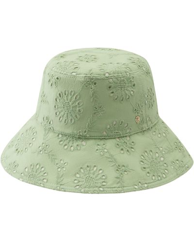 Helen Kaminski Corso Embroidered Cotton Bucket Hat - Green