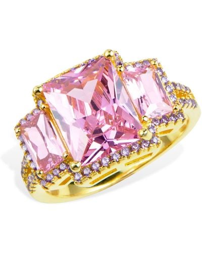 Savvy Cie Jewels Cubic Zirconia Ring - Pink