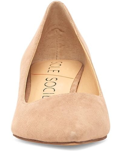 Sole Society Andorra Pump In Shell Suede At Nordstrom Rack - Natural
