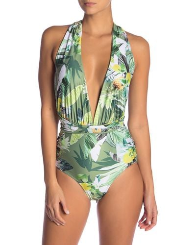 Nicole Miller Convertible One-piece Swimsuit - Green