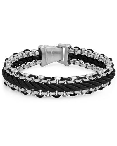 HMY Jewelry Two-tone Bracelet - Black