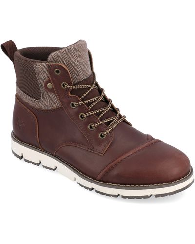 TERRITORY BOOTS Raider Cap Toe Ankle Boot - Brown