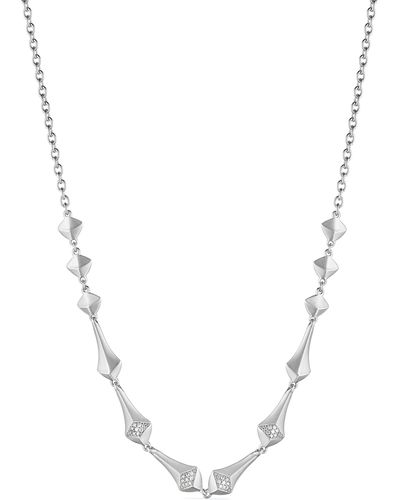 Judith Ripka Iris Diamond Station Necklace - Blue