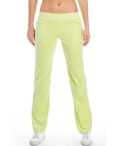 Juicy Couture Velour Track Pants In Pear At Nordstrom Rack - Yellow