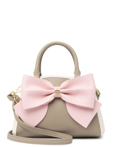 Betsey Johnson Small Bow Wagon Satchel - Multicolor