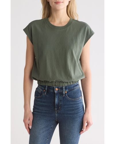 Madewell Hedgehog Cap Sleeve T-shirt - Green