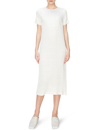 MELLODAY Textured Knit Midi Dress - White