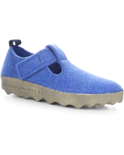 ASPORTUGUESAS Cate Felted Wool Mary Jane - Blue