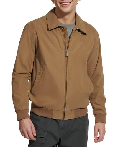 Dockers Micro Twill Golf Bomber Jacket - Brown
