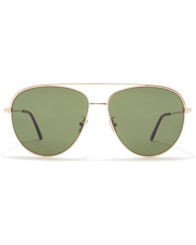 Tom Ford 62mm Navigator Sunglasses - Green