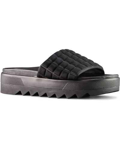 Cougar Shoes Perla Water Repellent Platform Slide Sandal - Black