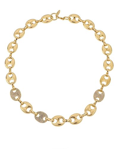 Ettika Pavé Cubic Zirconia Mariner Chain Necklace - Metallic