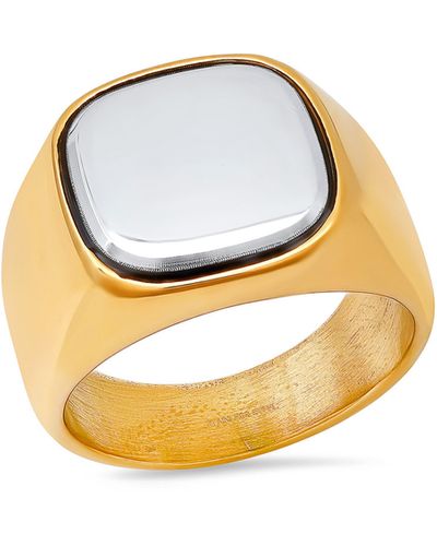 HMY Jewelry Signet Ring - Metallic