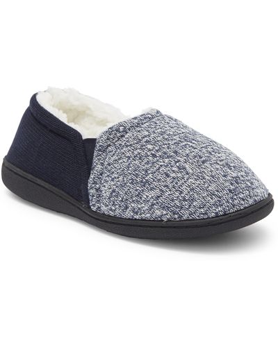 Børn Knit Slipper With Faux Shearling Lining - Gray