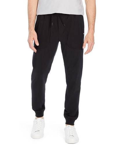Kenneth Cole Stretch Knit Tech Sweatpants In Black At Nordstrom Rack