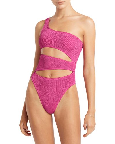 Bondeye Rico Cutout One-shoulder One-piece Swimsuit - Pink