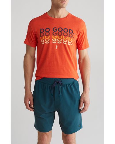 COTOPAXI Do Good Repeat Organic Cotton & Recycled Polyester Graphic T-shirt - Orange