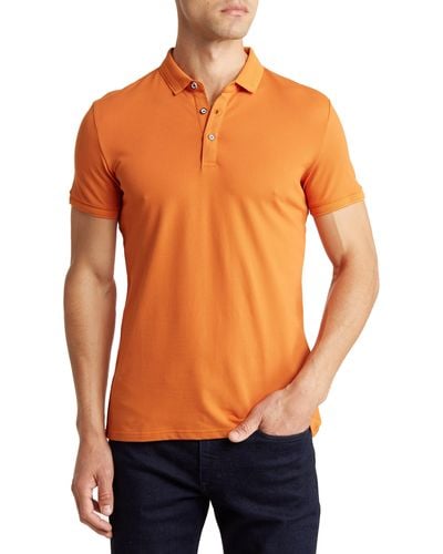 T.R. Premium Short Sleeve Knit Polo - Orange