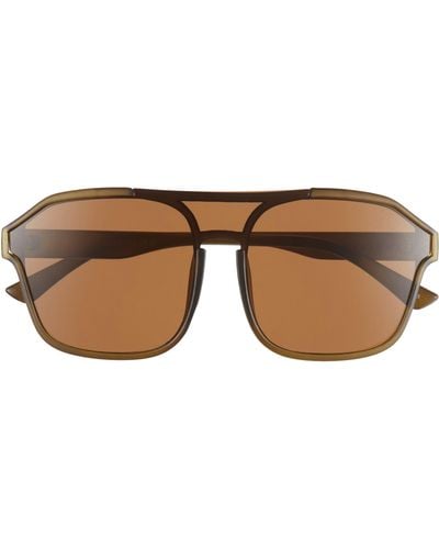 Vince Camuto 60.9mm Shield Sunglasses - Brown