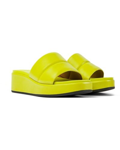 Camper Misia Platform Slide Sandal - Yellow