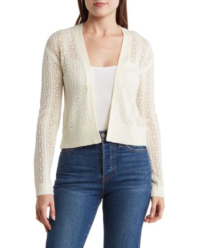 Love By Design Gia Pointelle Cardigan - Blue