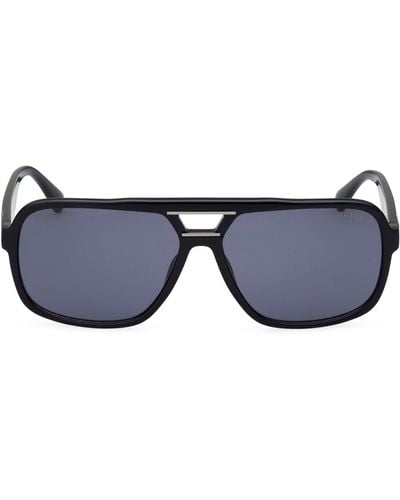 Guess 61mm Pilot Sunglasses - Blue