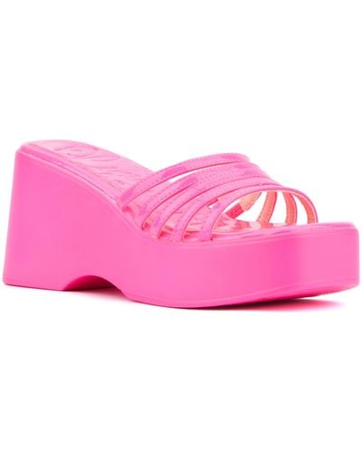 Olivia Miller Dreamer Slide Sandal - Pink