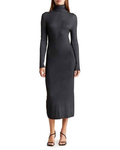 AG Jeans Chelden Long Sleeve Maxi Dress - Black
