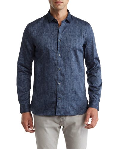 John Varvatos Ross Slim Fit Button-up Shirt - Blue