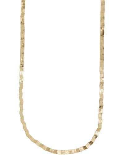 Nordstrom Wavy Herringbone Chain Necklace - White