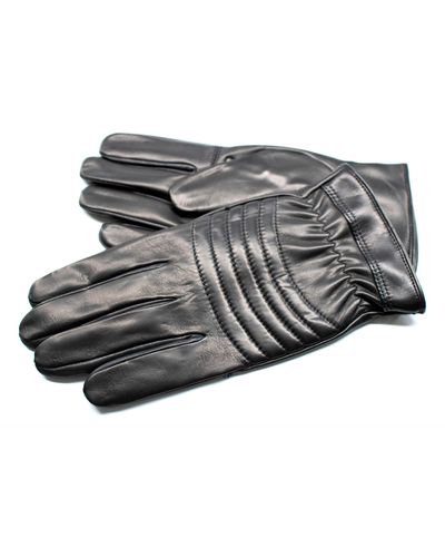 Portolano Quilted Leather Gloves - Gray